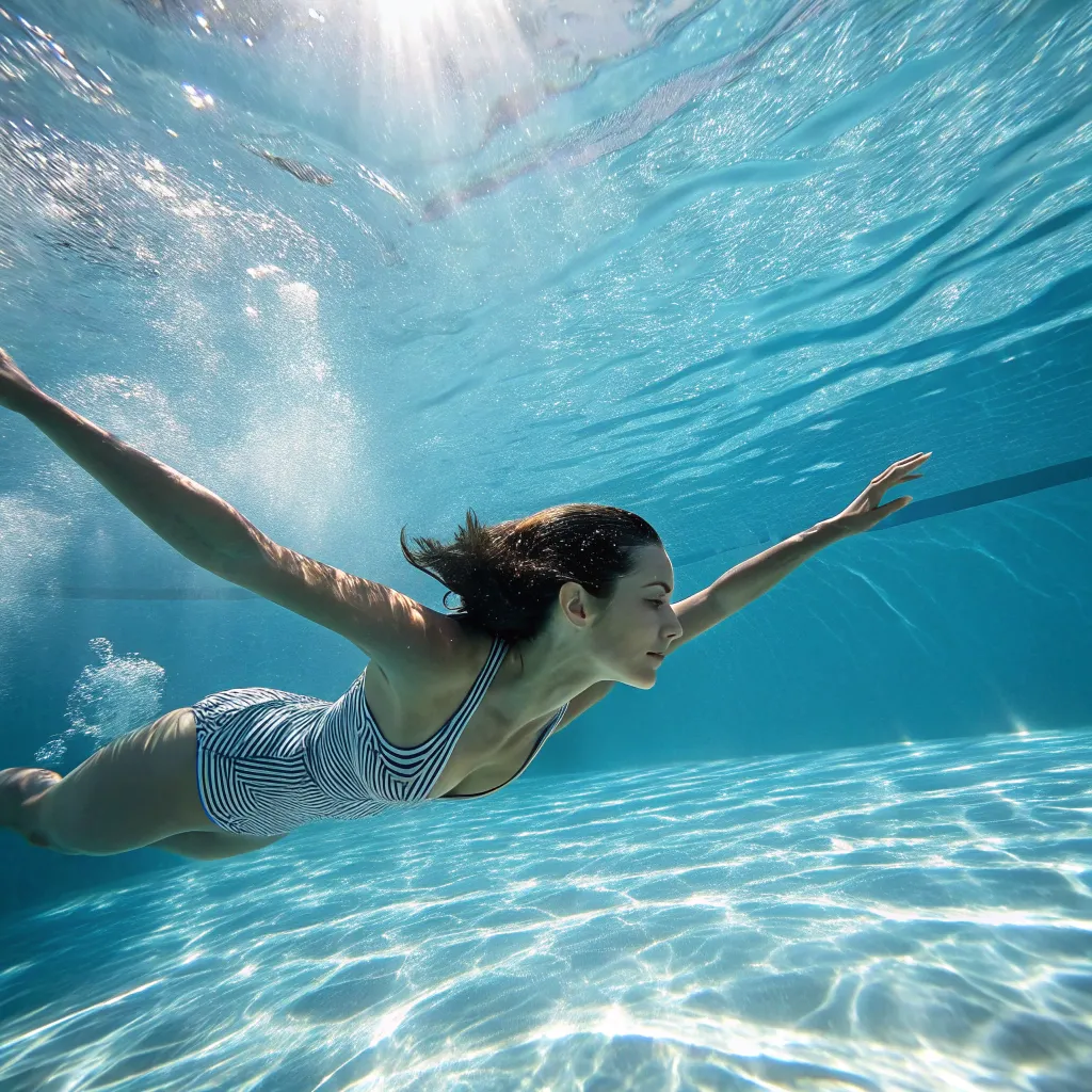 Jane swimming